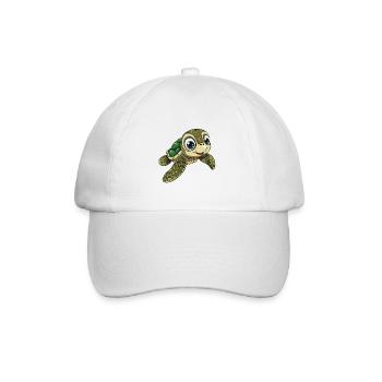 Cartoon Turtle - Cute Turtle - Kids - Baseball Cap - white/white - Front