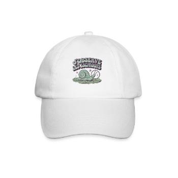 J'observe les escargots - Casquette classique - blanc/blanc - Devant