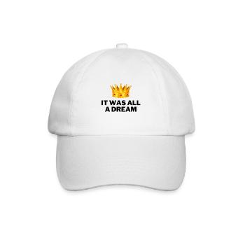 It was all a dream rapper music hip hop - Baseballkappe - Weiß/Weiß - Vorne