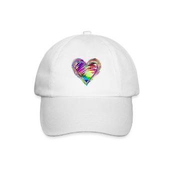 Cœur artistique pour l’amour 1 - Casquette classique - blanc/blanc - Devant