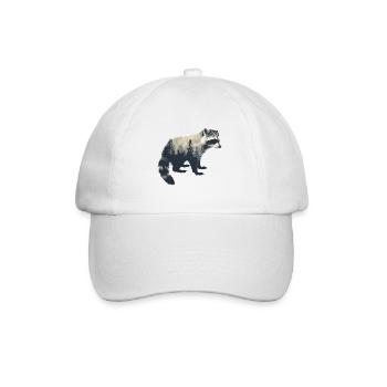 Cute Raccoon Raccoon Nature Baby Raccoon Forest - Baseball Cap - white/white - Front