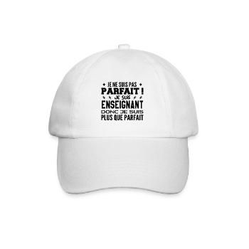 Un Enseignant plus que parfaite, métier de rêve - Casquette classique - blanc/blanc - Devant