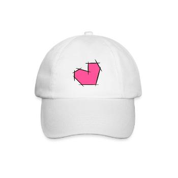 Heart of lines - Baseball Cap - white/white - Front