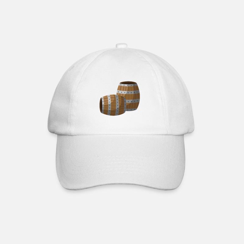Fässer - Baseballkappe - Weiß/Weiß