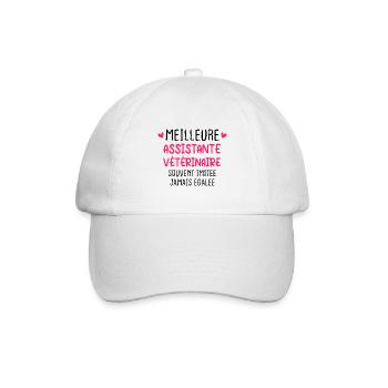 Souvent Imitée Meilleure Assistante Vétérinair - Casquette classique - blanc/blanc - Devant