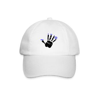 Color changeable | WASD Gamer Gaming Hand - Baseball Cap - white/white - Front