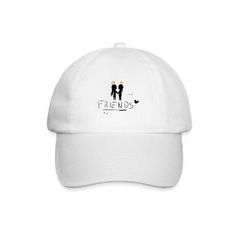 freunde freundschaft kroen königinnen symbol - Baseballkappe - Weiß/Weiß - Vorne