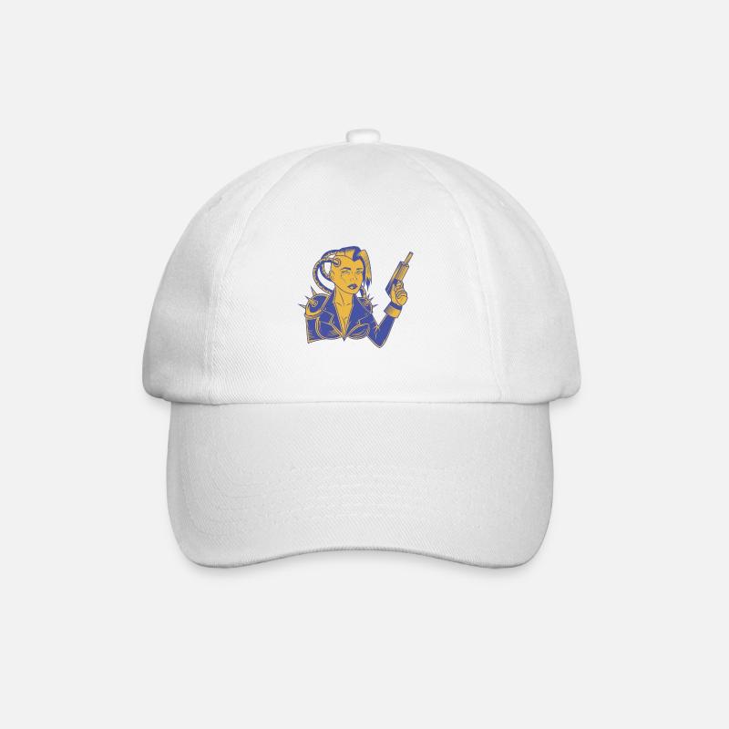 Human Robot - Baseball Cap - white/white