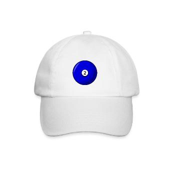 Billiard ball 2 blue Billiards two - Baseball Cap - white/white - Front