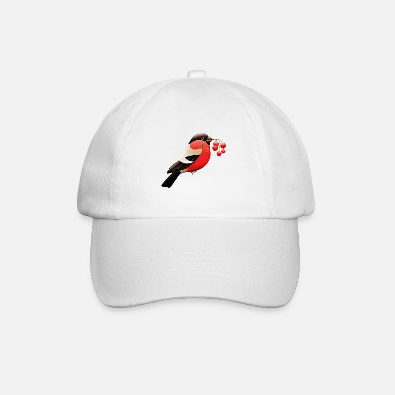 Vogel - Baseballkappe - Weiß/Weiß