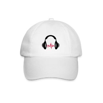 Casque Casque Musique Dj Son Karaoké - Casquette classique - blanc/blanc - Devant