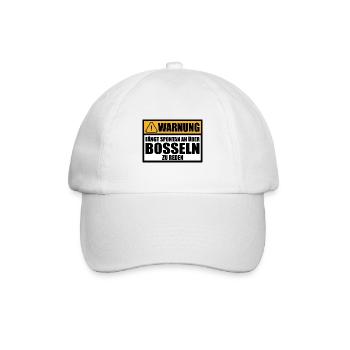 Bosseln Boßeln Spruch Sprüche Lustig Geschenkidee - Baseballkappe - Weiß/Weiß - Vorne