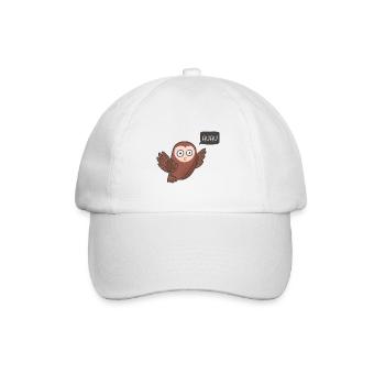 Eule - Baseballkappe - Weiß/Weiß - Vorne