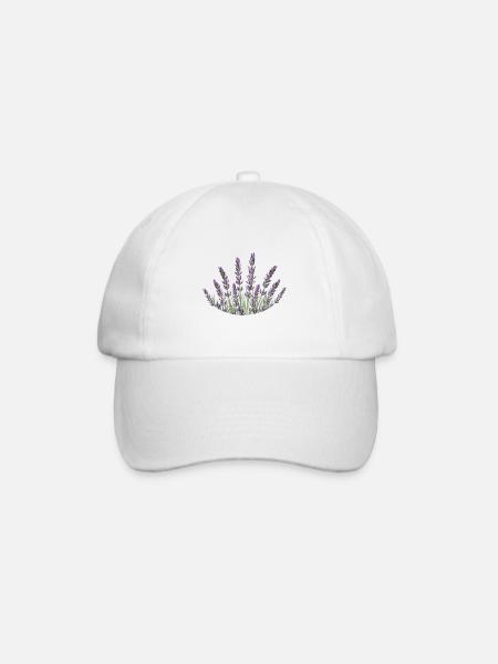 Lavendelhalme Lavendel - Baseballkappe - Weiß/Weiß