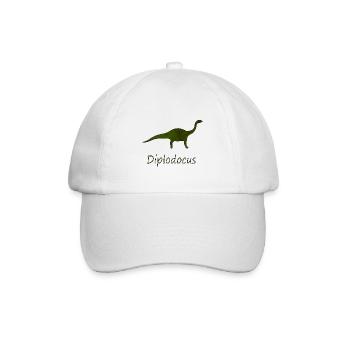 Diplodocus Dinosaur Dino Gift Idea - Baseball Cap - white/white - Front