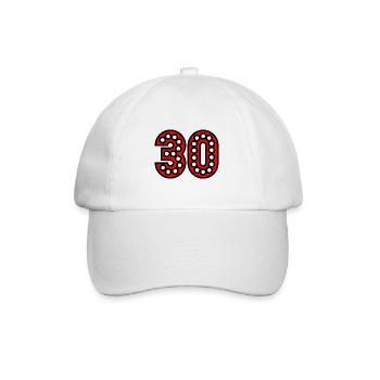 30. 30 YEARS. 30th ANNIVERSARY. 30 YEARS ANNIVERSARY. - Baseball Cap - white/white - Front