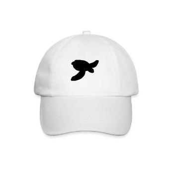 Wasserschildkröte Umriss - Baseballkappe - Weiß/Weiß - Vorne