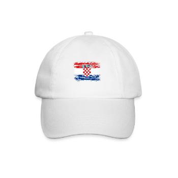 Drapeau Croatie Mer Adriatique Zagreb Drapeau croate - Casquette classique - blanc/blanc - Devant