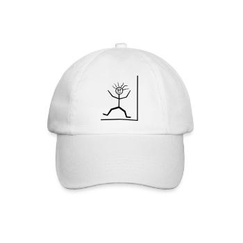 Strichmännchen - Baseballkappe - Weiß/Weiß - Vorne