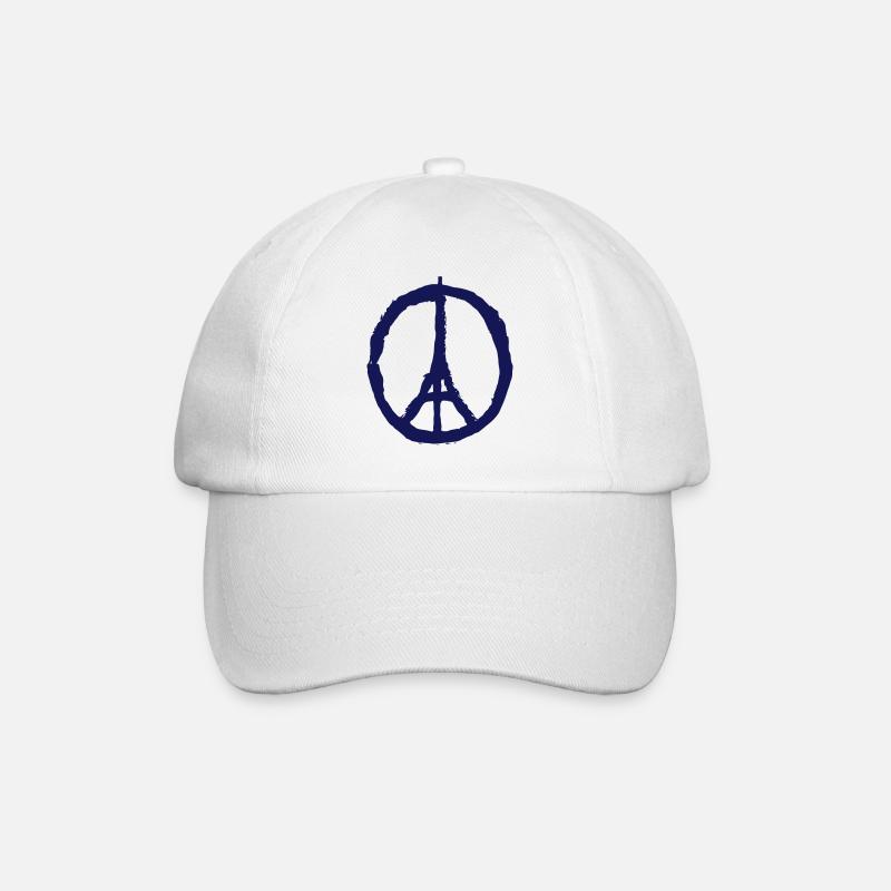 PRAY FOR PARIS - PEACE FOR PARIS - Casquette classique - blanc/blanc