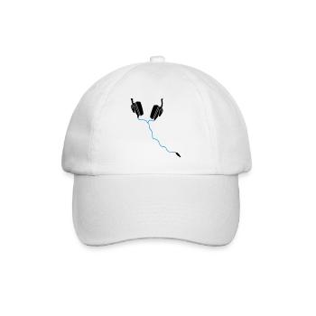headphones headphones DJ - Baseball Cap - white/white - Front