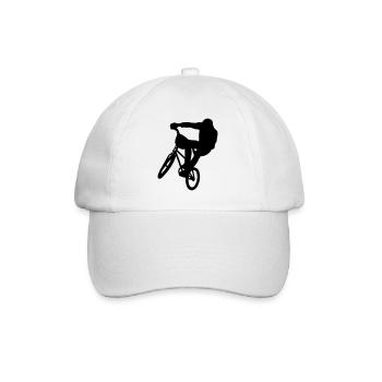 bmx sport - Baseball Cap - white/white - Front