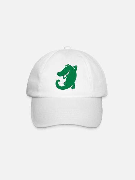 krokodil - Baseballkappe - Weiß/Weiß