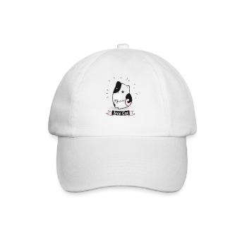Katze niedlich kitty love girl illustration pink g - Baseballkappe - Weiß/Weiß - Vorne