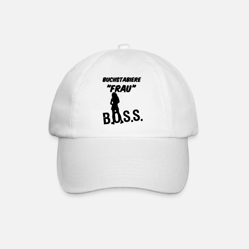 Frau Spruch Geschenk - Baseballkappe - Weiß/Weiß