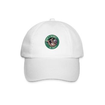 Sloth nerd lazy fun humor LOL chill - Baseball Cap - white/white - Front