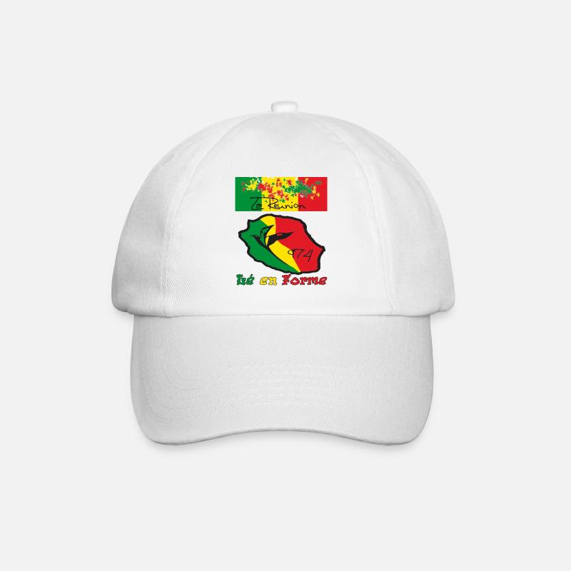 974 die in Form 02 rasta - Baseballkappe - Weiß/Weiß