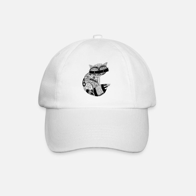 Waschbär - Baseballkappe - Weiß/Weiß