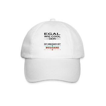 Egal wie cool vater geschenk Bulgarien - Baseballkappe - Weiß/Weiß - Vorne