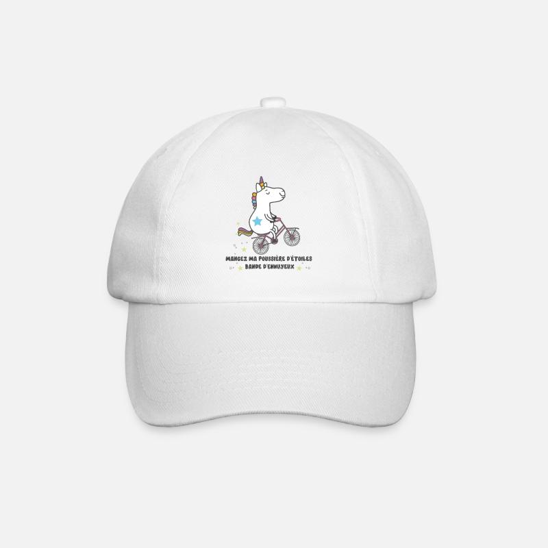 french unicorn - Baseballkappe - Weiß/Weiß