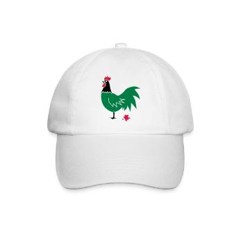chicken crazy crazy chick duck goose bird bullshit - Baseball Cap - white/white - Front