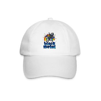 Black Metal Music Unicorn Pony Rainbow Pink Fan - Baseball Cap - white/white - Front