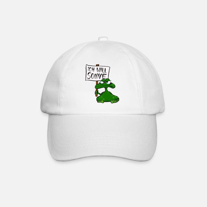 Sonnenfrosch - Baseballkappe - Weiß/Weiß