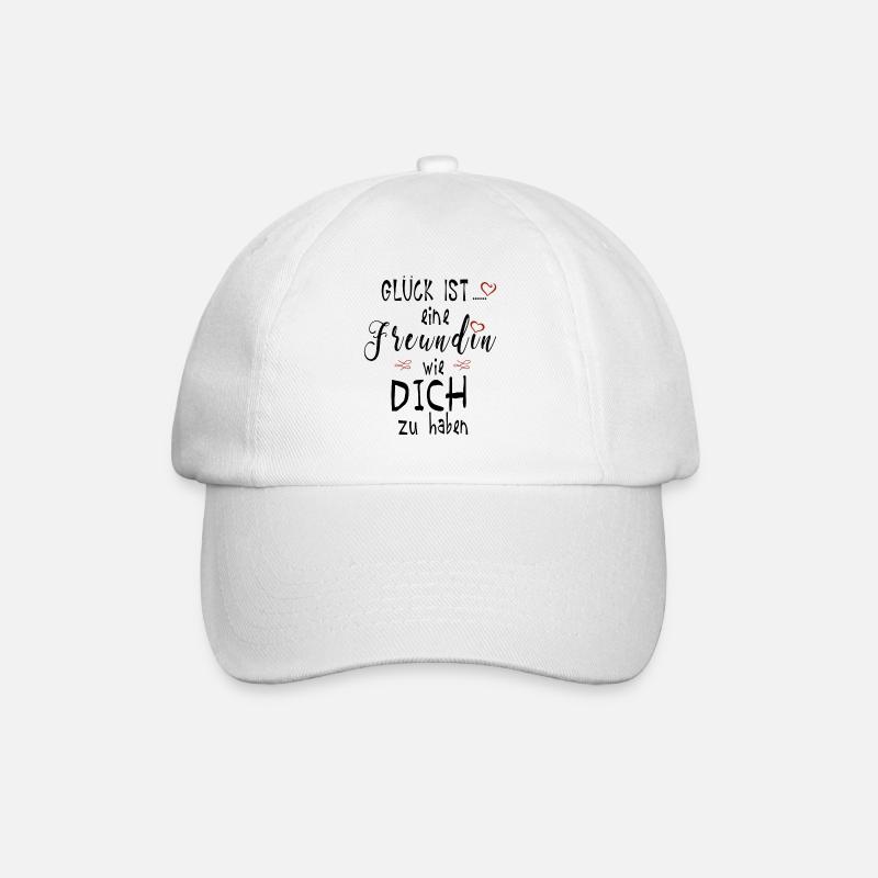 Glück ist eine Freundin wie dich zu haben Geschenk - Baseballkappe - Weiß/Weiß