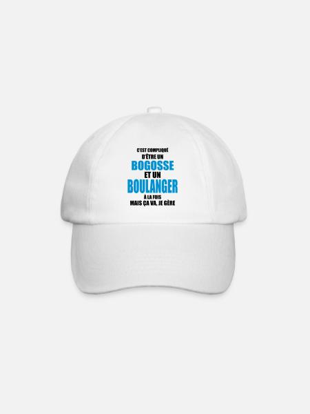 compliqué d'être un bogosse et un boulanger - Casquette classique - blanc/blanc