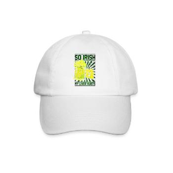 Irisch meine Leber schmerzt Bier trinken Geschenk - Baseballkappe - Weiß/Weiß - Vorne