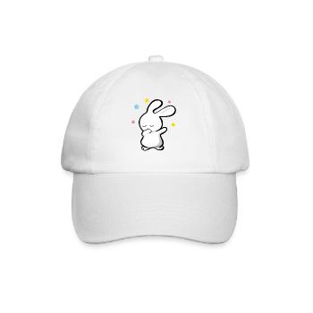 Dabbing Bunny - Baseball Cap - white/white - Front