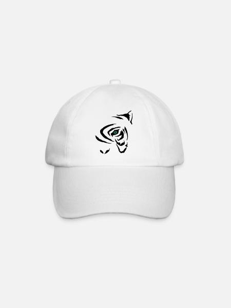 Tribal Tiger 2 - Baseball Cap - white/white
