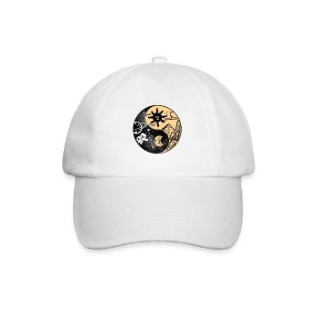 Lumière de symbole de Tai Chi chinois Yin Yang Space - Casquette classique - blanc/blanc - Devant