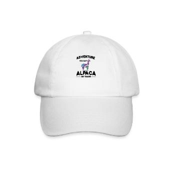 Süßes Alpaka Abenteuer Reise Urlaub shirt Geschenk - Baseballkappe - Weiß/Weiß - Vorne