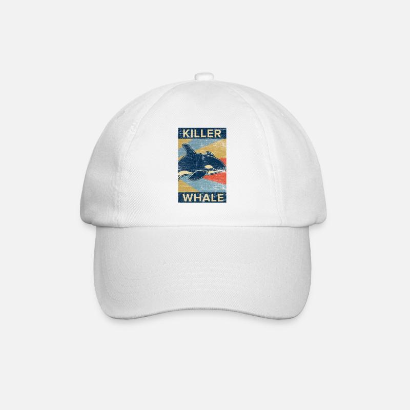 Orque, orque, poisson, orque, dauphin, animal - Casquette classique - blanc/blanc