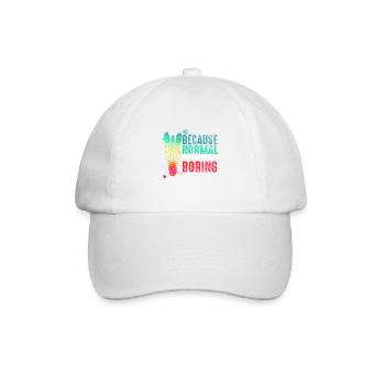 Normal boring party gift zebra vintage - Baseball Cap - white/white - Front