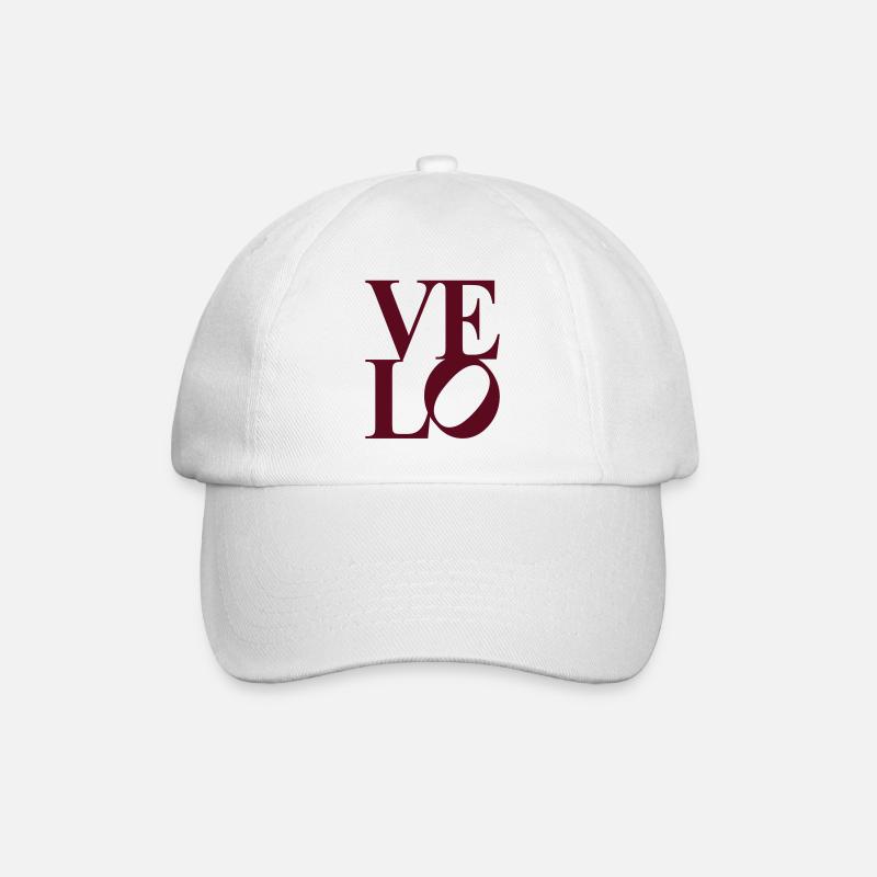 velo - amour - Casquette classique - blanc/blanc