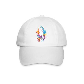 Seepferd Seepferdchen Fisch Meer Ozean Geschenk - Baseballkappe - Weiß/Weiß - Vorne