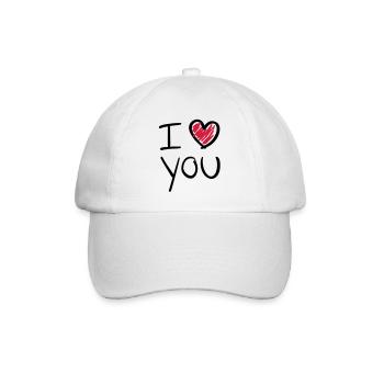 i_love_you__f2 - Casquette classique - blanc/blanc - Devant