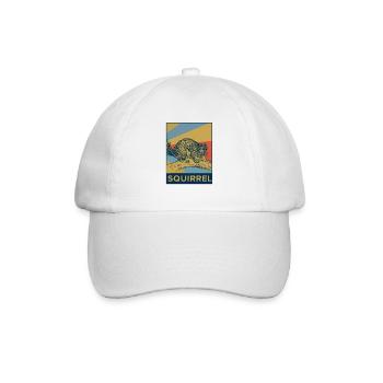 Écureuil, rongeur, noix, animal, cadeau - Casquette classique - blanc/blanc - Devant